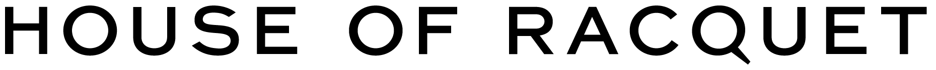House of Racquet wordmark tagline in white